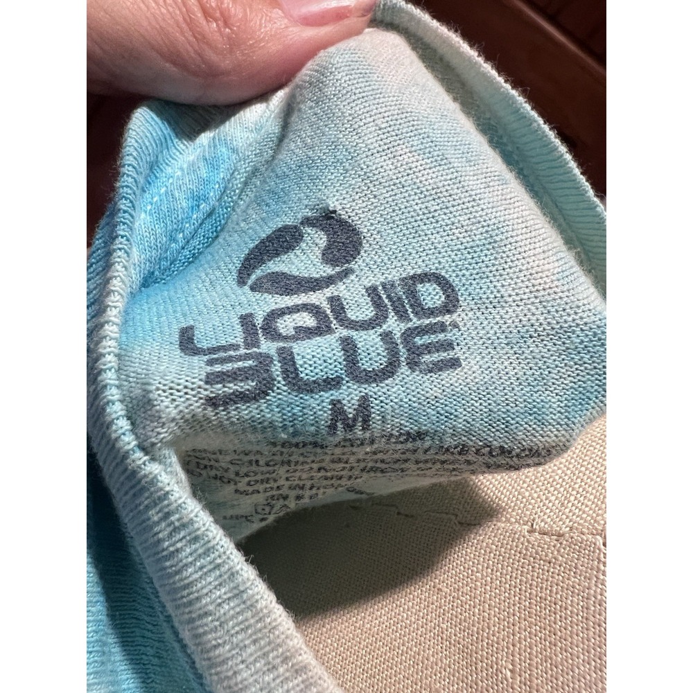 Liquid Blue Alice In Wonderland Tie Dye AOP T Shirt Adult Size M Blue Graphic T - Picture 6 of 6